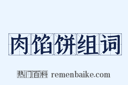 肉馅饼组词是什么意思的图片